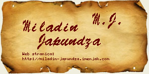 Miladin Japundža vizit kartica
